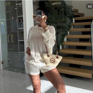 NWOT MINAAMONROE cream 2 piece coord set